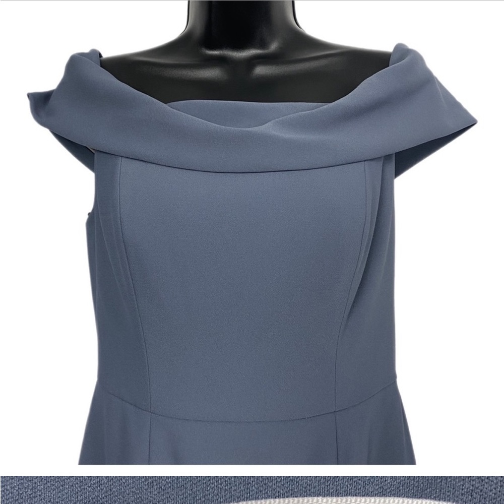 Dressy Collection Vivian Collection off shoulder front slit gown